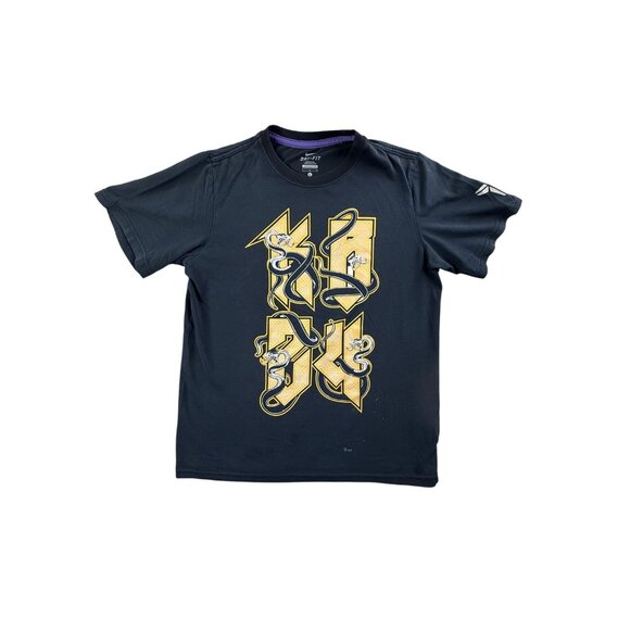 Nike Kobe Bryant Shirt Boys Large Black Dri-Fit Snake Graphic Basketball Mamba - Picture 1 of 15